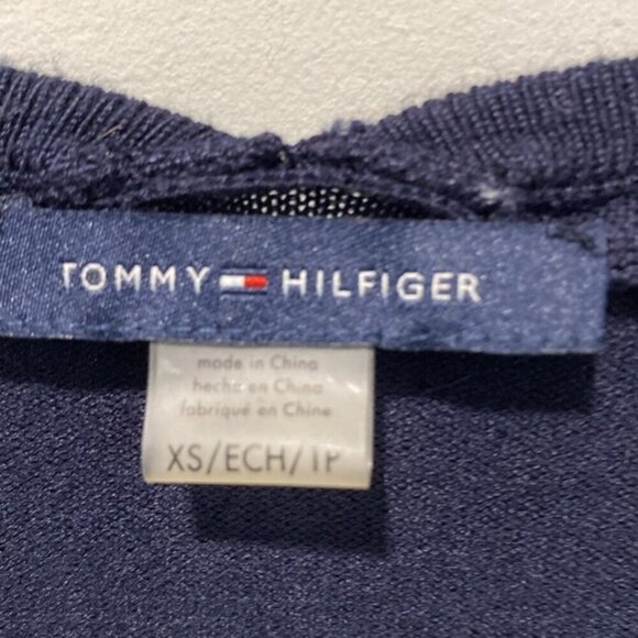 Tommy Hilfiger Blue Cardigan Peplum Open - Picture 12 of 14
